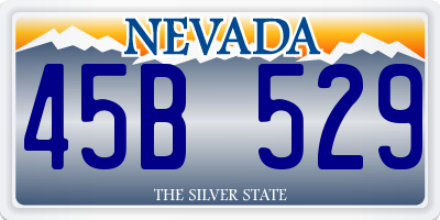 NV license plate 45B529
