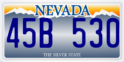NV license plate 45B530
