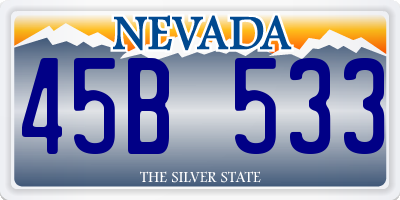 NV license plate 45B533