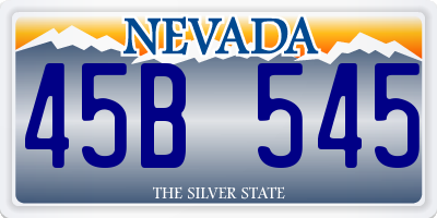 NV license plate 45B545