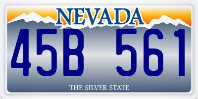 NV license plate 45B561