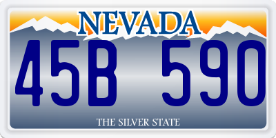 NV license plate 45B590