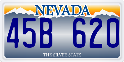 NV license plate 45B620