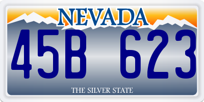 NV license plate 45B623