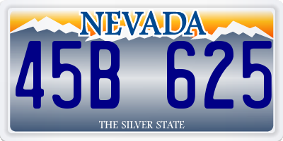 NV license plate 45B625