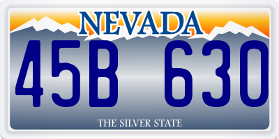 NV license plate 45B630