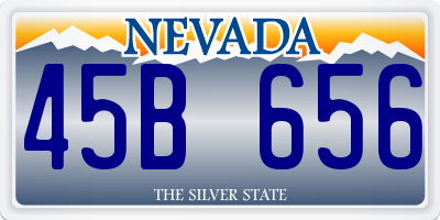 NV license plate 45B656