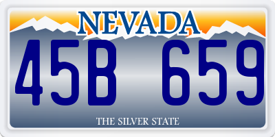 NV license plate 45B659