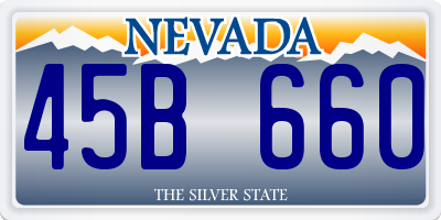 NV license plate 45B660