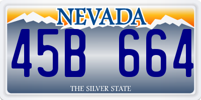 NV license plate 45B664