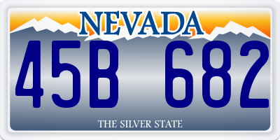 NV license plate 45B682