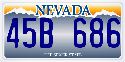 NV license plate 45B686