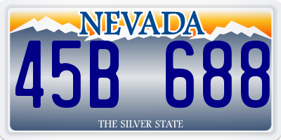 NV license plate 45B688