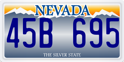 NV license plate 45B695