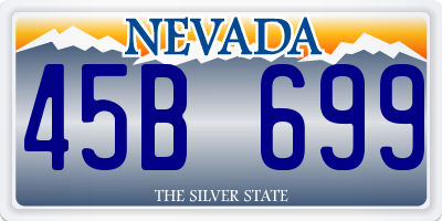 NV license plate 45B699