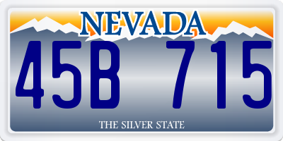 NV license plate 45B715