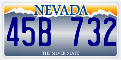 NV license plate 45B732