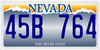NV license plate 45B764