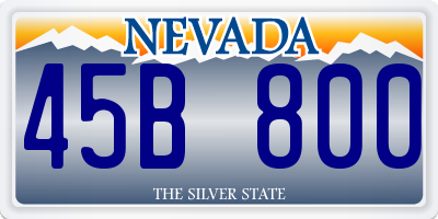 NV license plate 45B800