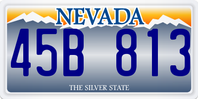 NV license plate 45B813