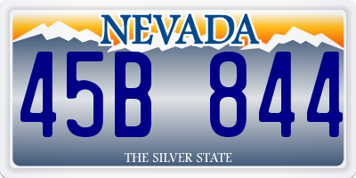 NV license plate 45B844