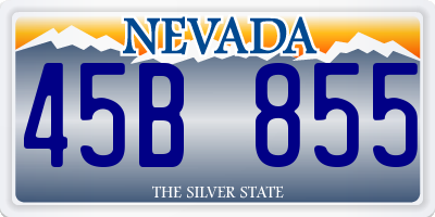NV license plate 45B855