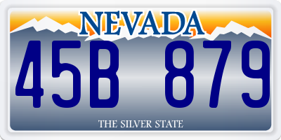 NV license plate 45B879