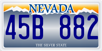 NV license plate 45B882