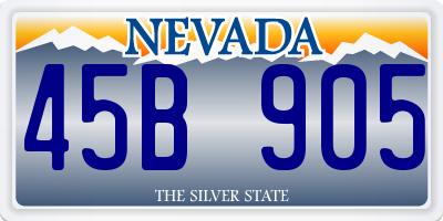 NV license plate 45B905