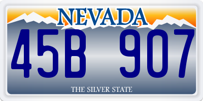 NV license plate 45B907