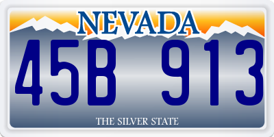 NV license plate 45B913