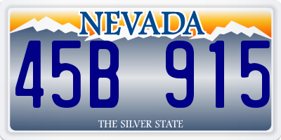 NV license plate 45B915
