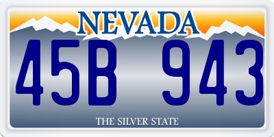 NV license plate 45B943