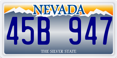 NV license plate 45B947