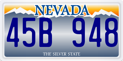 NV license plate 45B948