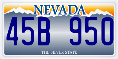 NV license plate 45B950