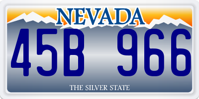 NV license plate 45B966