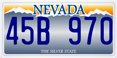 NV license plate 45B970