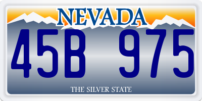 NV license plate 45B975