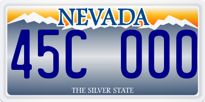 NV license plate 45C000