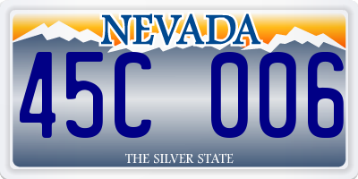NV license plate 45C006