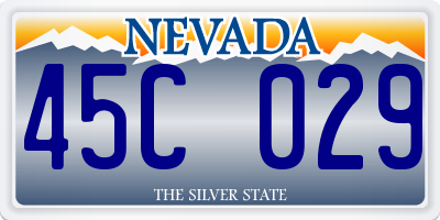 NV license plate 45C029