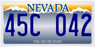 NV license plate 45C042