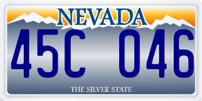 NV license plate 45C046