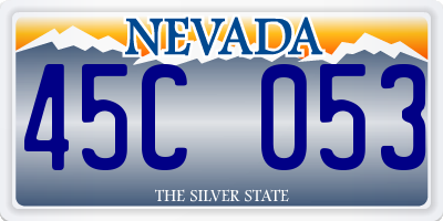 NV license plate 45C053