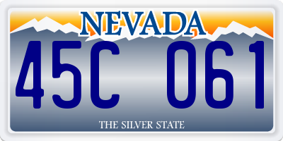 NV license plate 45C061