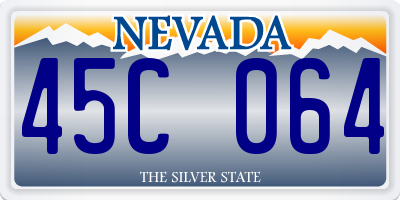 NV license plate 45C064