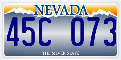 NV license plate 45C073