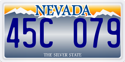 NV license plate 45C079