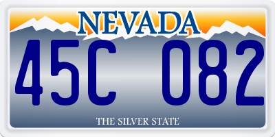 NV license plate 45C082